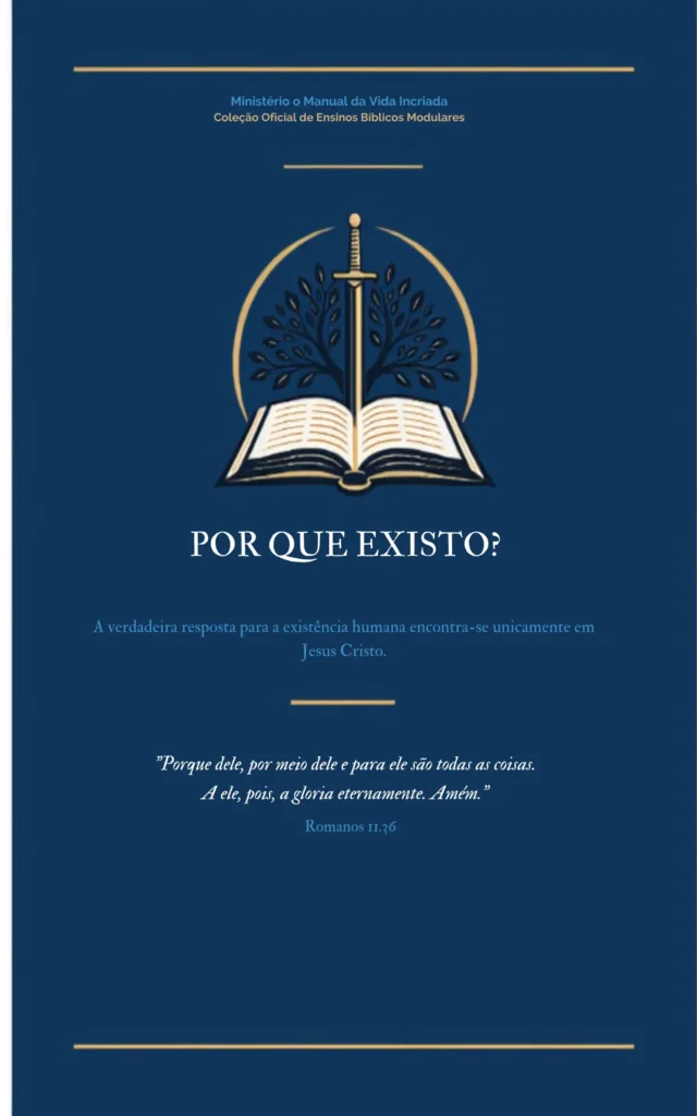 Imagem contendo uma Bíblia aberta com uma Espada sobre ela e uma Árvore por detrás e um Arco, representando A Palavra do Criador Santo e Justo e Sua Aliança com a humanidade em Cristo Jesus!